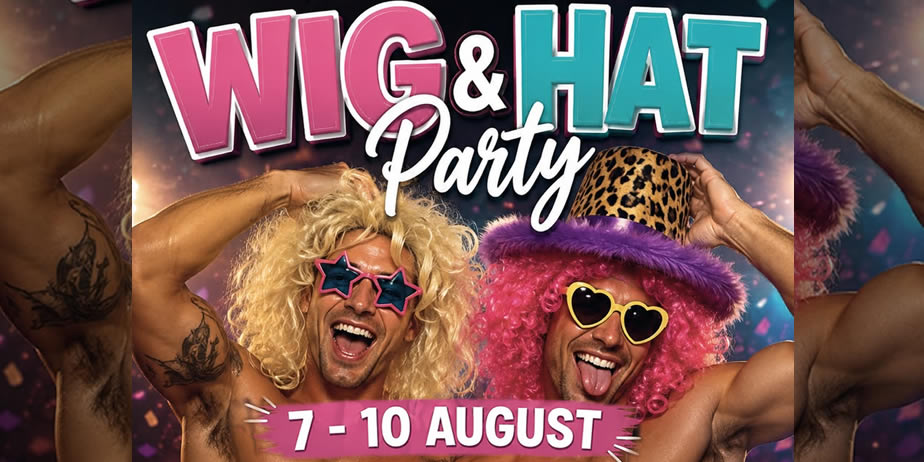 DIE WINDPOMP WIG & HAT PARTY